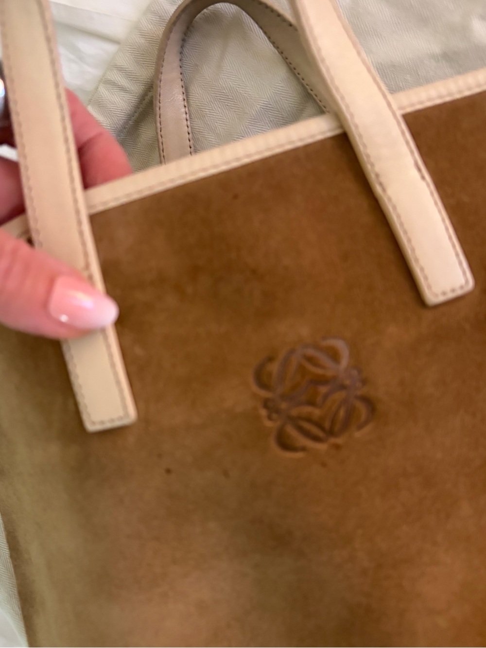 authentic stunning LOEWE Suede Tote Bag – Dust Bag Included - Picture 10 of 13